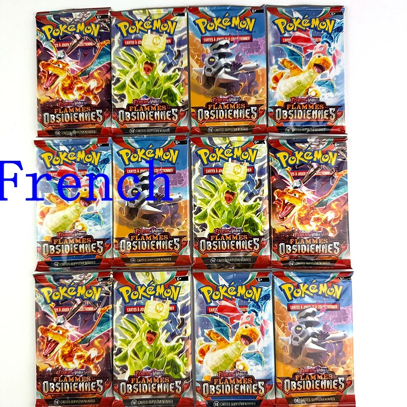 10/20pcs French PKM TCG: 151 Astral Radiance Obsidian Flames Booster Box PKM Cards Game
