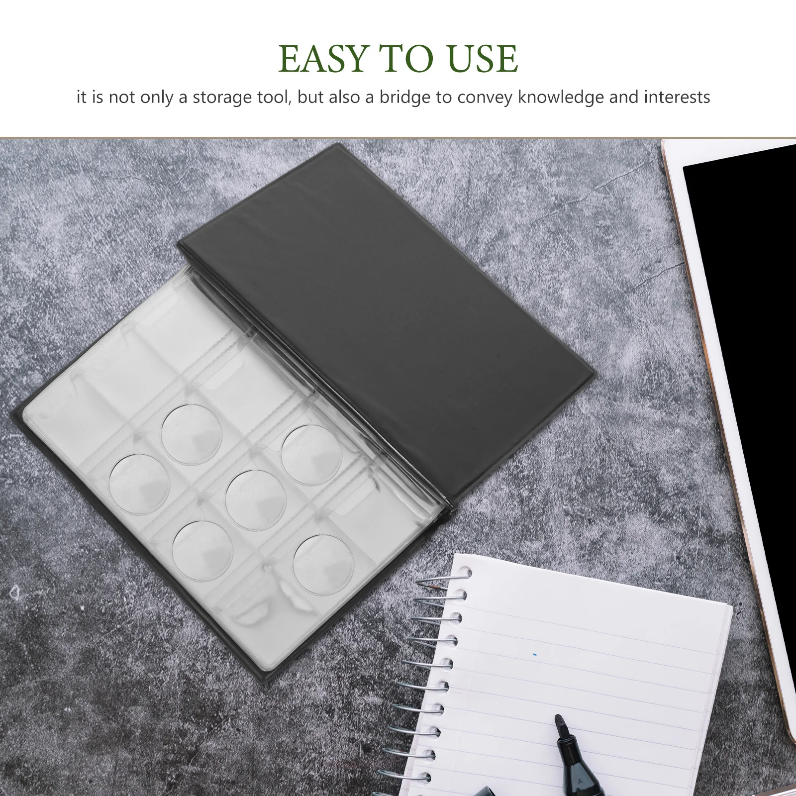 2 قطعة ألبوم جمع العملات المعدنية 120 جيوب غطاء بولي يوريثان عتيق 28 مللي متر منظم لهواة الجمع حماية عرض واضحة محمولة