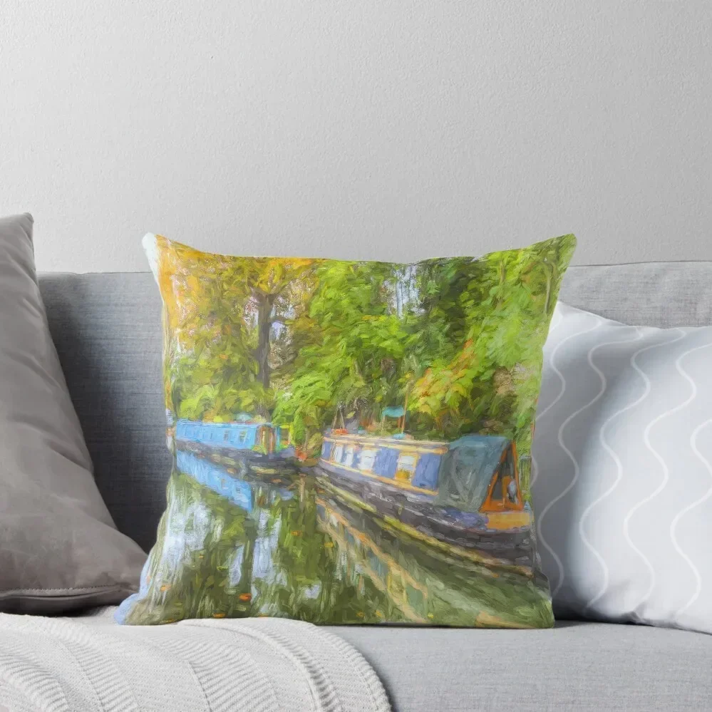 Narrow Boat Serenity Throw Pillow christmas supplies Christmas Covers For Cushions pillow