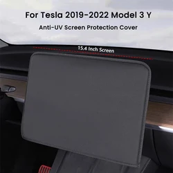 Anti-UV Sunshade Screen Protection Cover For Tesla Model 3 Y Center Console Navigation Display Dust Case Interior Accessories