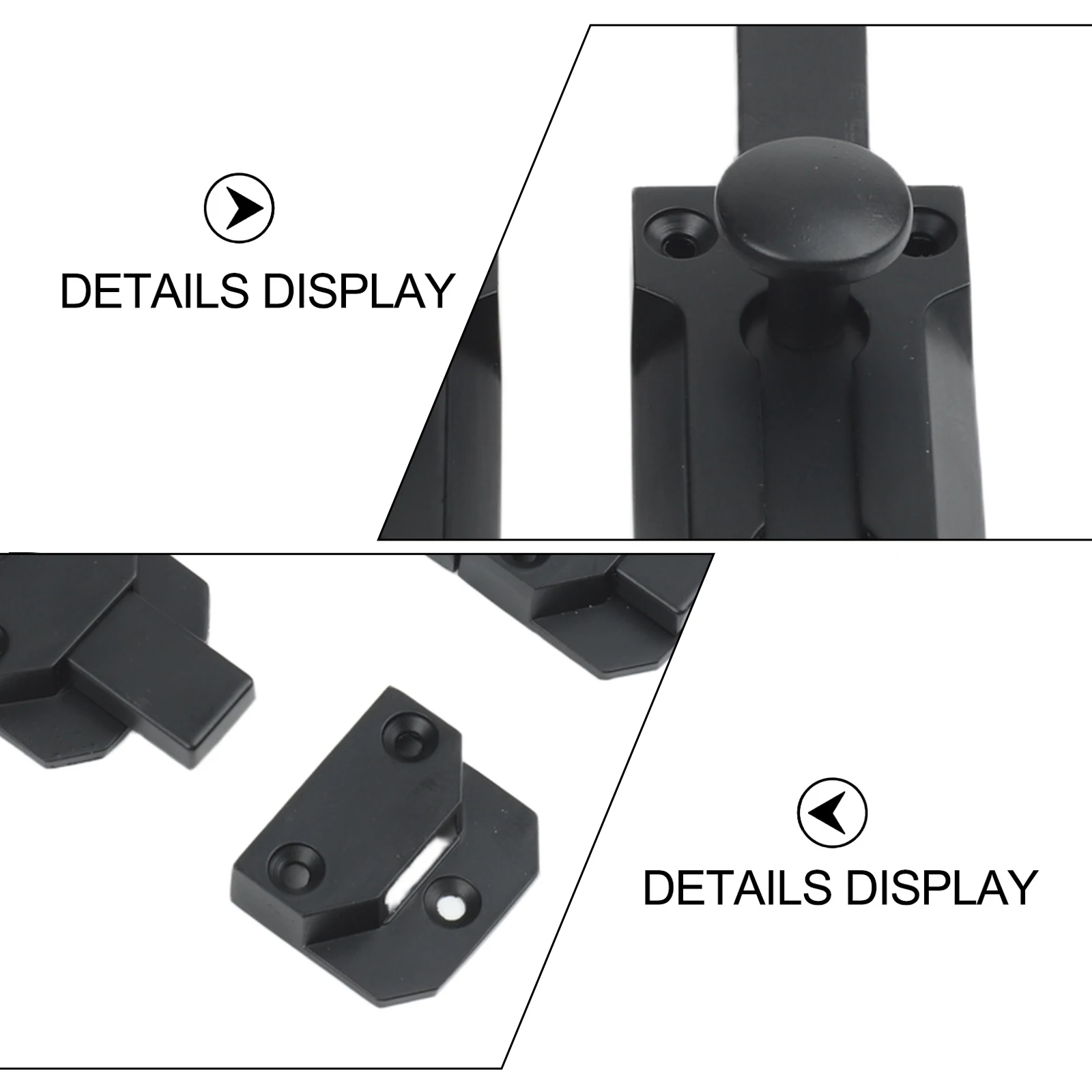 2x Reinforced Sliding Bolt Lock for Cabinet and Fence Security with Premium Zinc Alloy Weather Resistant Build
