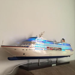 Large Luxury Cruise Ship Model with Light Ship Decoration Decoration Columbus Ship Model Office Gift Decoration