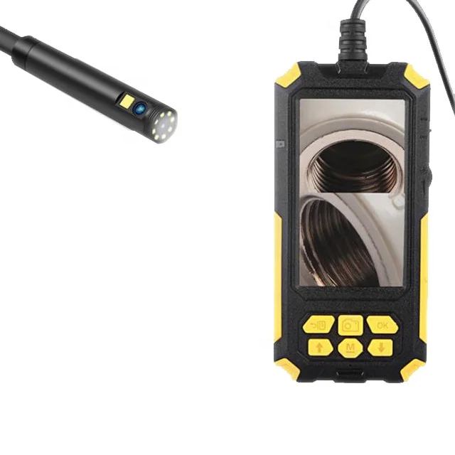 5.5mm 1080p Dual lens Industrial endoscope 4.5-inch HD IPS screen dual camera waterproof pipe endoscope