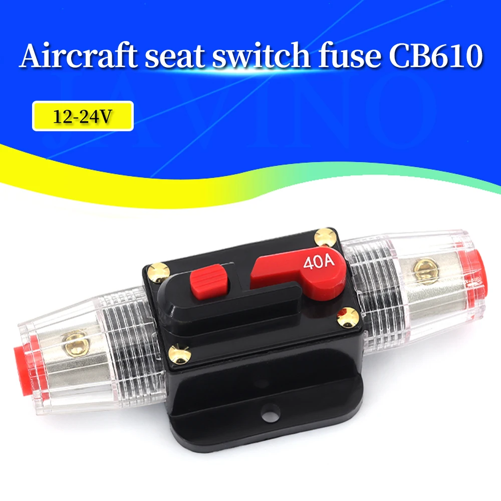 1/5/10Pcs 100A 80A 60A 50A 30A 20A Circuit Breaker 12V 24V 48V DC Resettable Fuse Solar PV Connector
