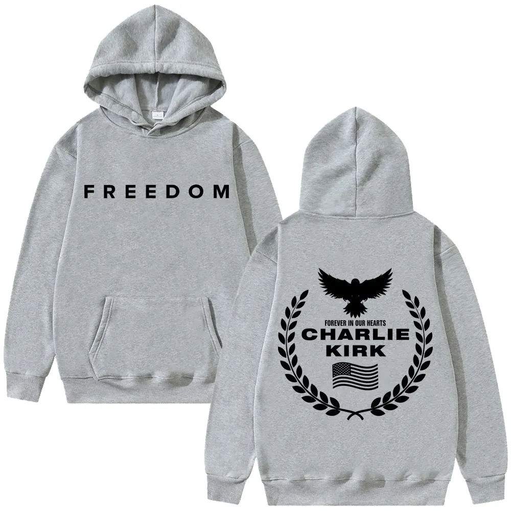 تشارلي كيرك الحرية هوديي الرجال النساء الملابس تحية تذكارية البطل الأمريكي البلوز رجل النشاط الوطني هوديس البلوز #5
