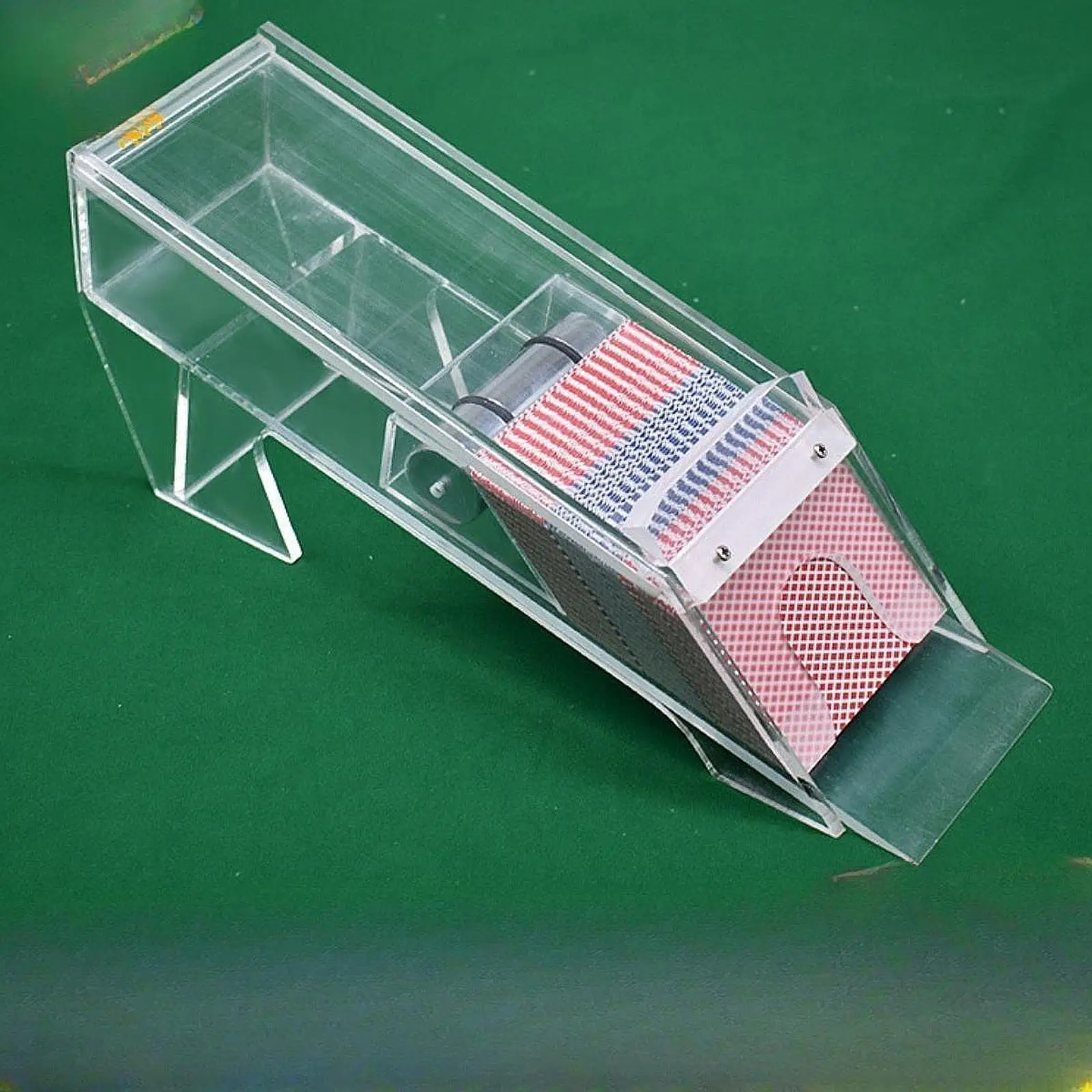 Playing Cards Dealer Shoe, Cards Dealing Shoe Acrylic Card Dispenser Cards Shoe for Game Camping Trips Gathering Offices