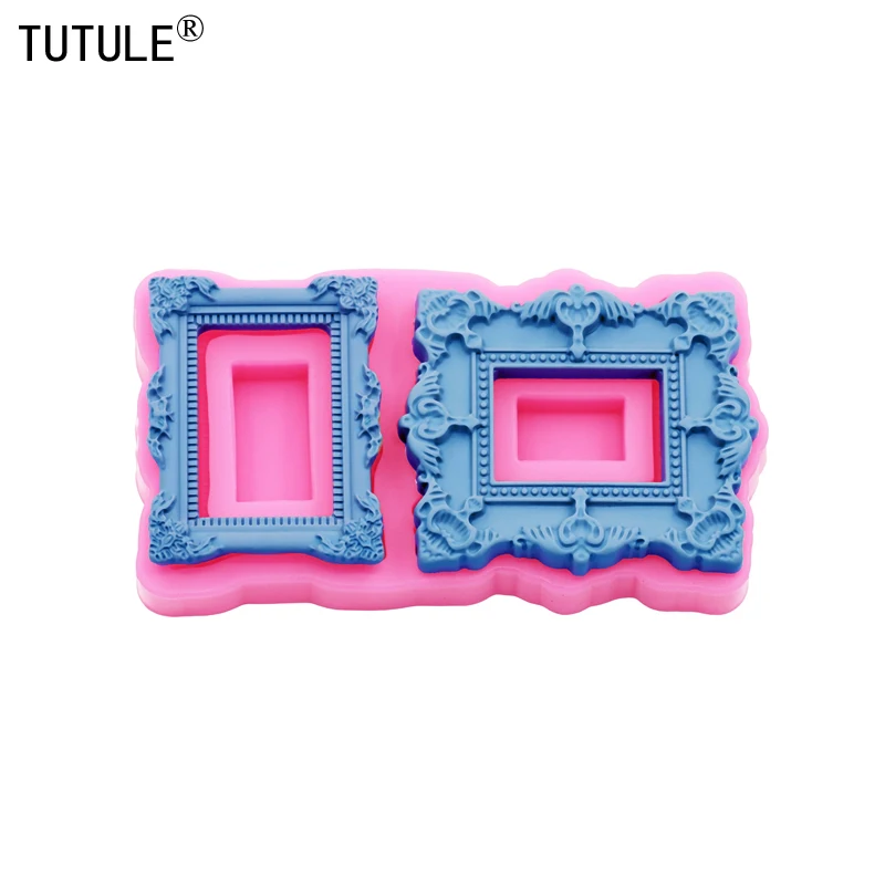 Photo frames Cake Decorating Tools Chocolate Cake Border Silicone Molds Kitchen Baking Moulds DIY polymer clay silicone mould