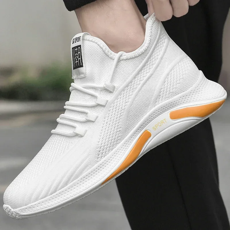 sneakers  Running  shoes jogging Classic White Lace-up Oxford Shoes for Men with 6cm Height Increase Insoles Plus Size 37-44