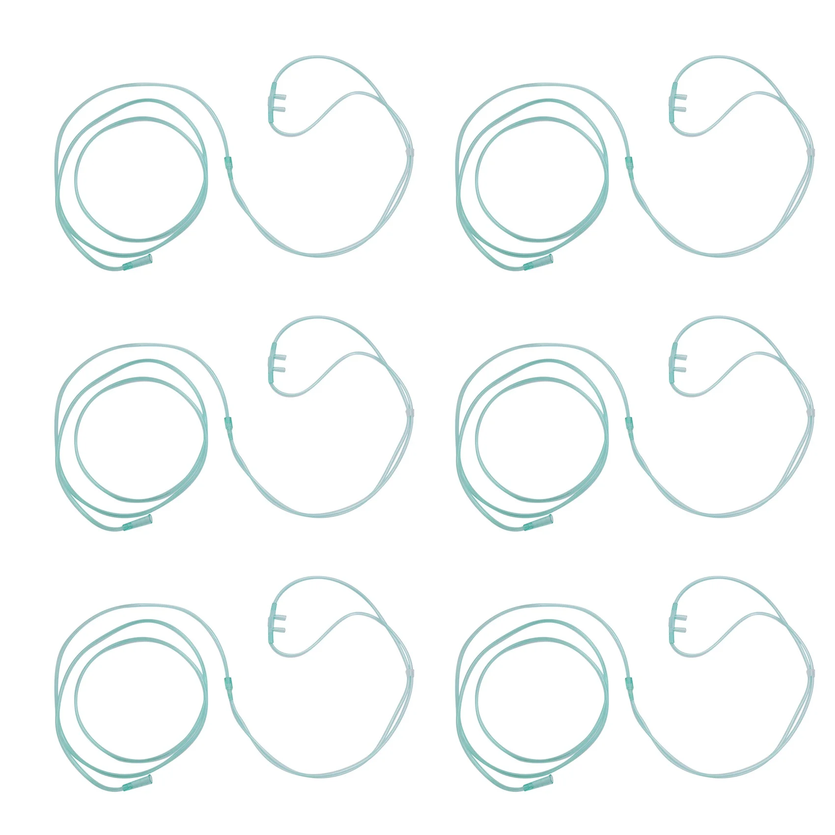 

AS96-6Pcs Oxygen Cannulas 2 Meters Nasal Cannula Soft Nasal Oxygen Tubing O2 Cannula For Adults