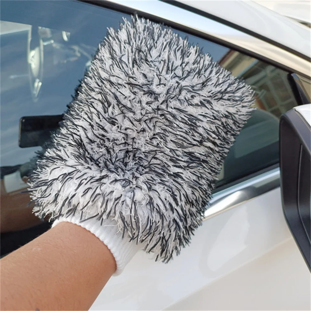 Soft Microfiber Car Cleaning Glove Auto Detailing Ultra Soft Mitt Madness Wash Mitt Easy To Dry Car Wash Glove Car Cleaning Tool