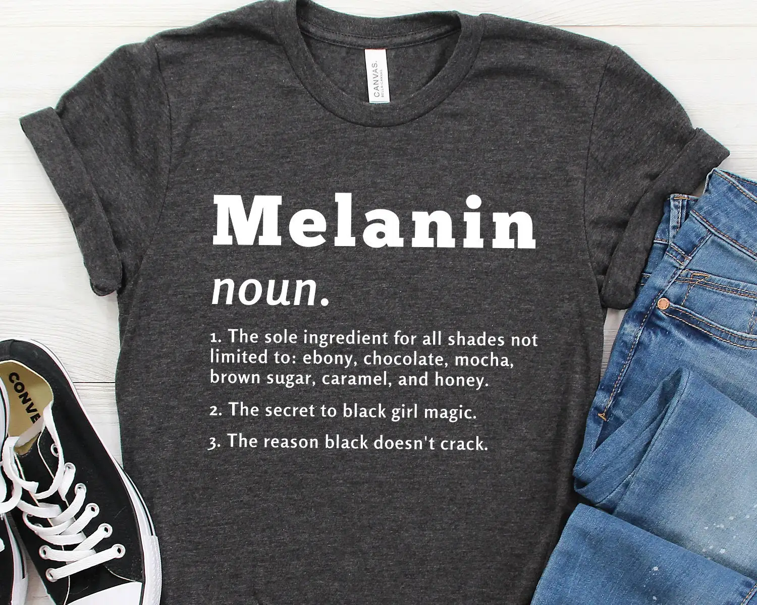 Melanin T Shirt Black History Racial Equality Lives Matter Made with Pride