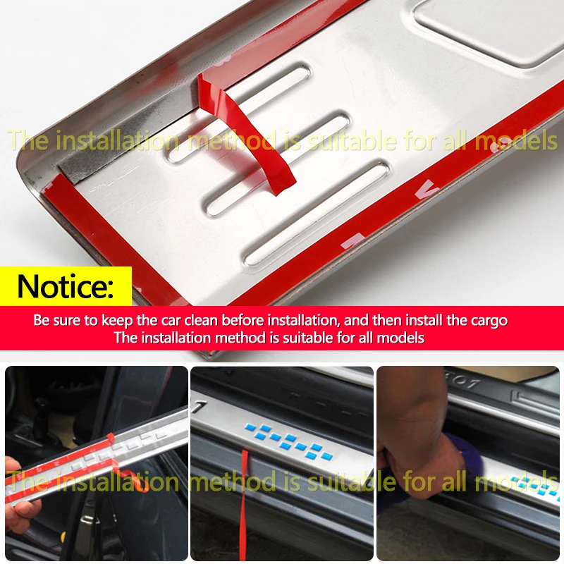 For Kia Sportager 2007-2013 4pc High Quality Stainless Steel Scuff Plate/Door Sill Protector Sticker Car Styling Pedals