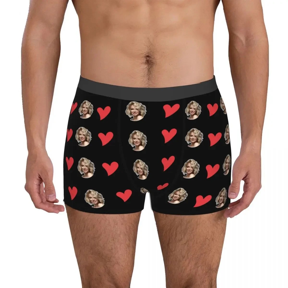 Personal isierte Herren Boxer Slips benutzer definierte Gesicht Foto Unterwäsche lustiges Geschenk für Ehemann maßge schneiderte Jubiläum/Valentinstag Geschenk