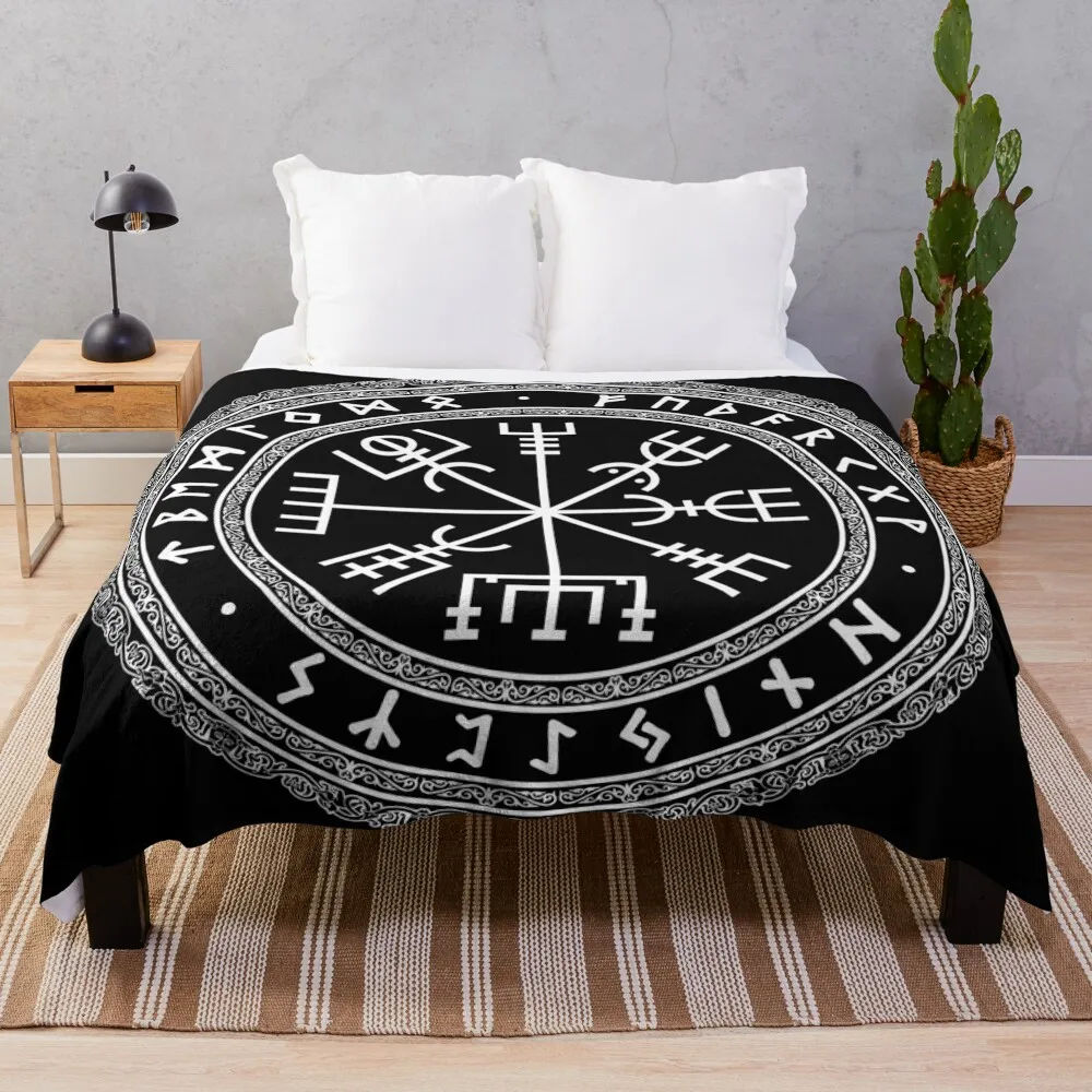 

Vegvisir Throw Blanket Plaid on the sofa Flannel Fabric Blankets