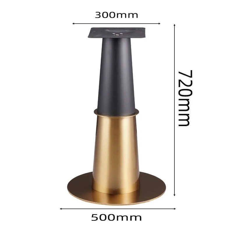 Milk tea shop cone foot dining table table legs rock slab bench marble hotel metal wrought iron bracket base