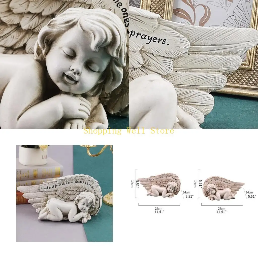 KX4B Memorial Grave Marker Statue Resin Art Crafts Decorations Ornaments Gifts