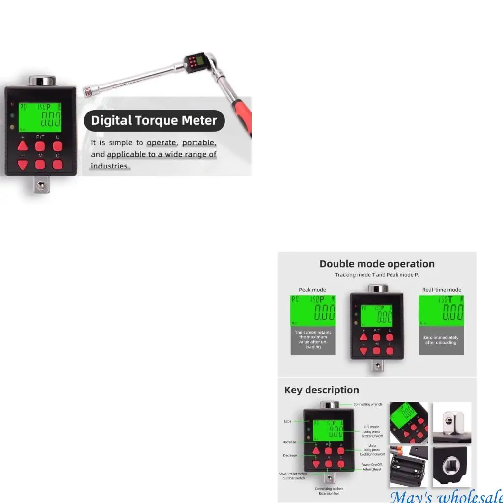 

Universal Digital Torque Meter Digital Torque Adapter for Automotive Repair 448A