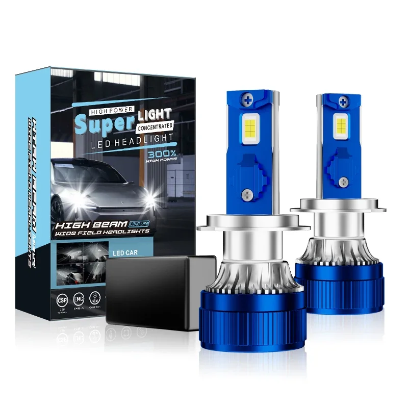 

2pcs H7 Led Car Headlight 12000LM 60W H4 H1 H8 H9 H11 9005 Hb3 9006 Hb4 H3 6000K Turbo Bulbs Led Fog Lamp