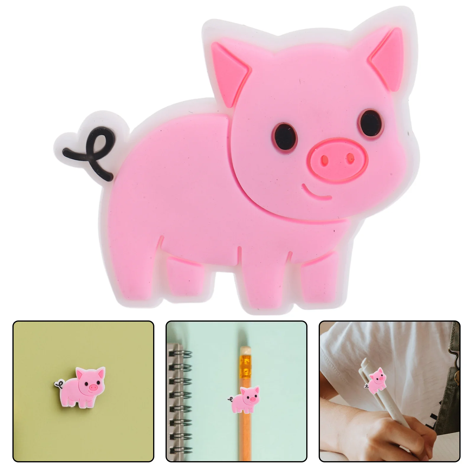 

20 Pcs Clamp Pencil Charms for Classroom Clips Students Decorations Accessories Cartoon Toppers
