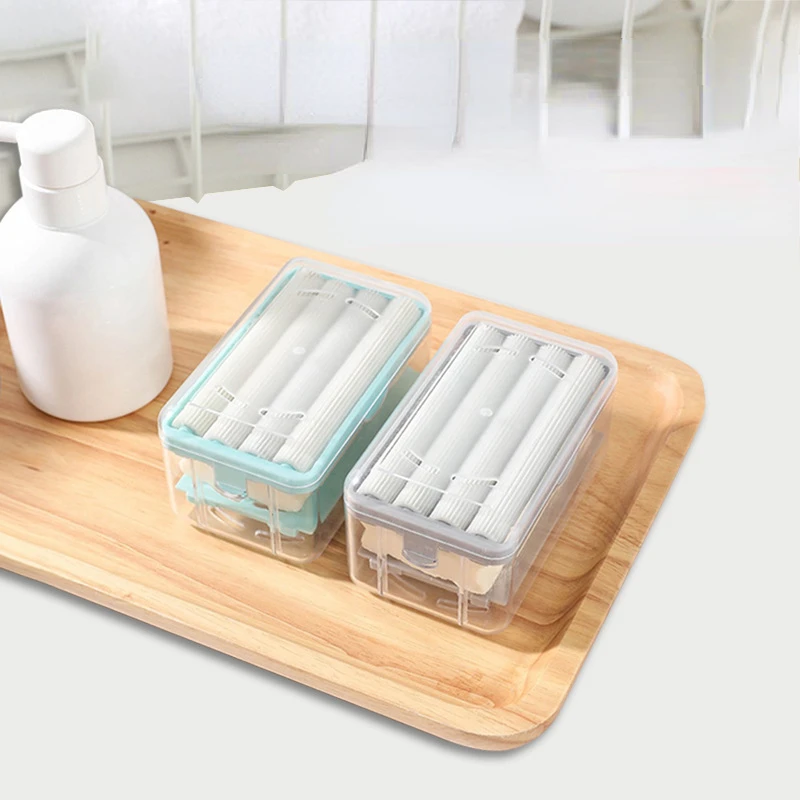 Hand Rubbing Foam Soap Box Drum Laundry Tool Storage Box Drain Rack Travel Laundry Portable Multi-functional Foam Box With Lid