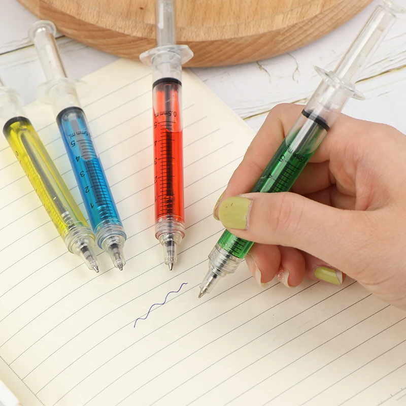 Injection Type Ball Point Pen Liquid Pen Transmission Syringe Pens Doctor Nurse Gift