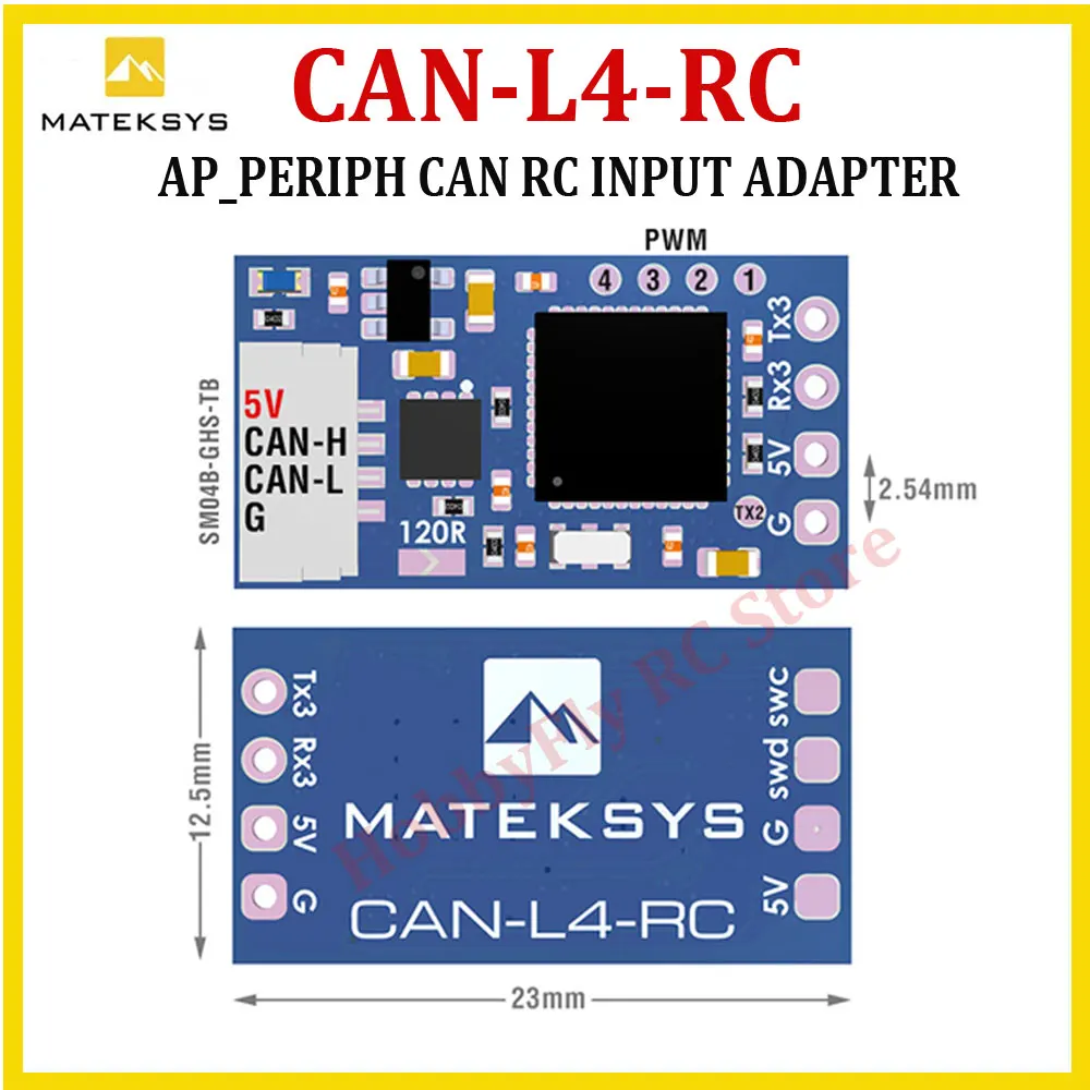 

MATEK CAN-L4-RC STM32L431 MCU AP_PERIPH CAN RC ВХОДНОЙ АДАПТЕР CAN Приемник для радиоуправляемой модели самолета