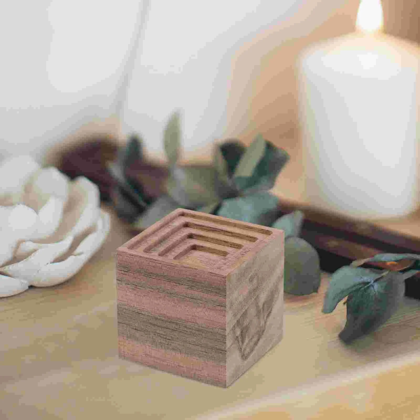 Essential Oil Diffuser Natural Aromatherapy Home Office Decor Walnut Scent Air Freshener Solid Table Centerpiece Mini Desktop