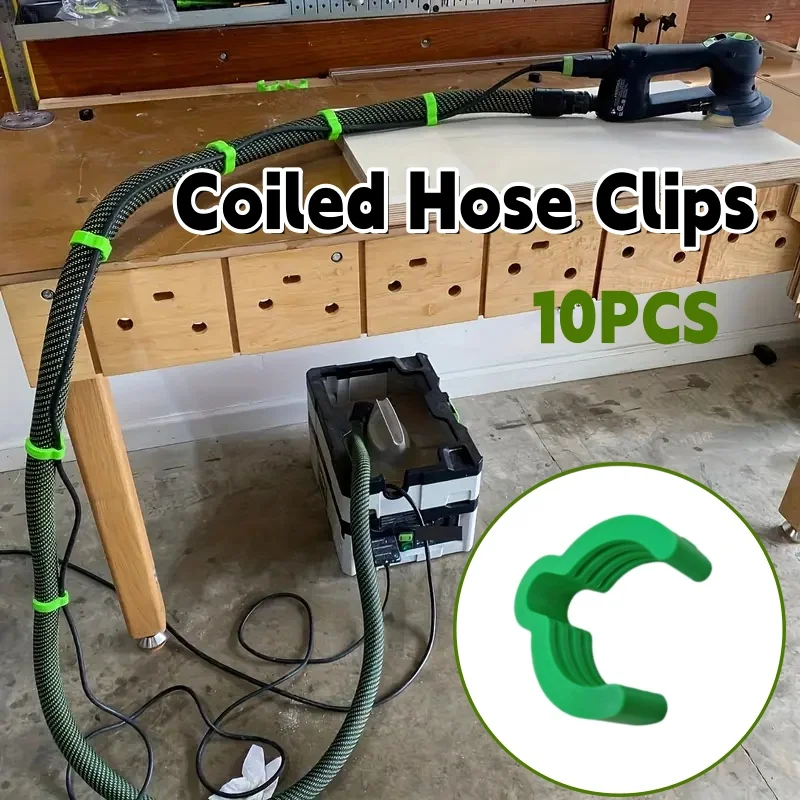 

10Pcs Engine Hoses Clamps Green Hose Clamp Organizing Dust Soft Hoses For Festool D27 Vacuum Hoses Grinder Dust Extractor