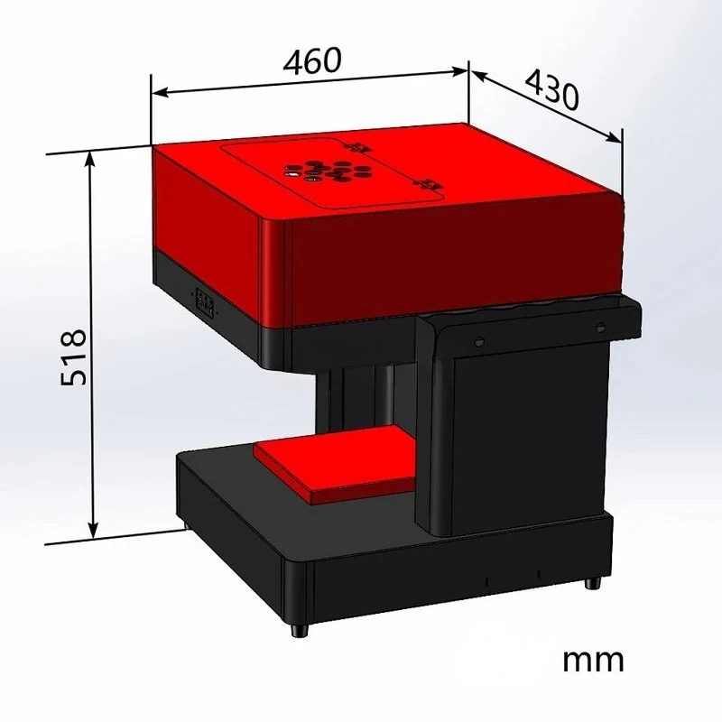 Stable Food Printer Direct to Macaron Cookies Candy Lollipop Cake Printing Machine Edible Ink Printer