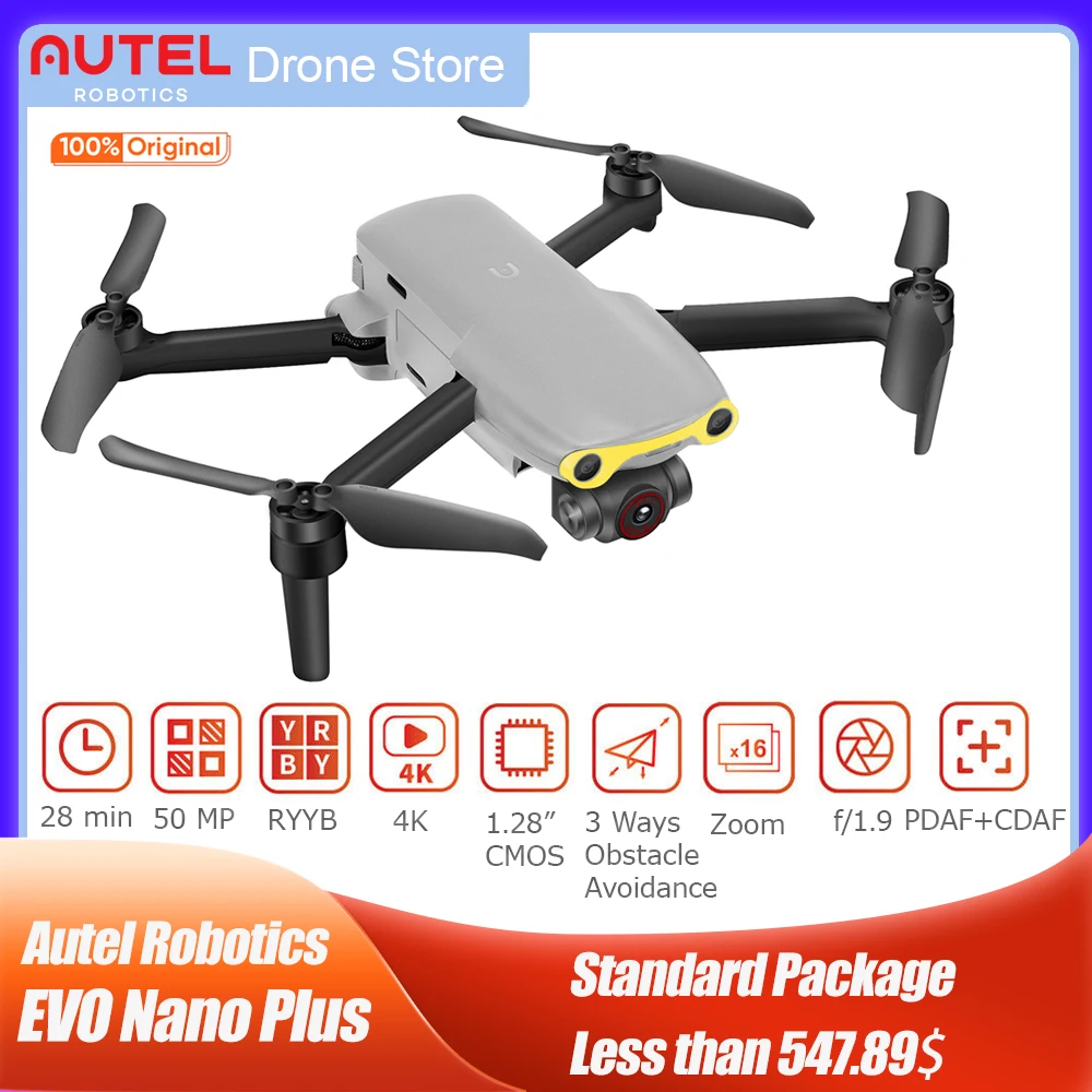 Autel Robotics EVO Nano Plus 249g Mini Professional Drone with 4K RYYB HDR Camera 10km 2.7K Video Transmission Camera Drone