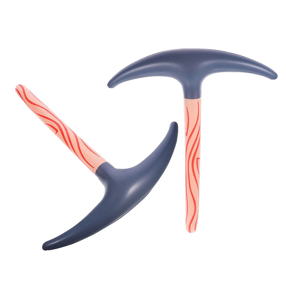 

2Pcs Inflatable Pickaxe Blowing Balloon Party Favor Fun Birthday Decoration PVC Interactive Pickaxe Prop for Kids Entertainment
