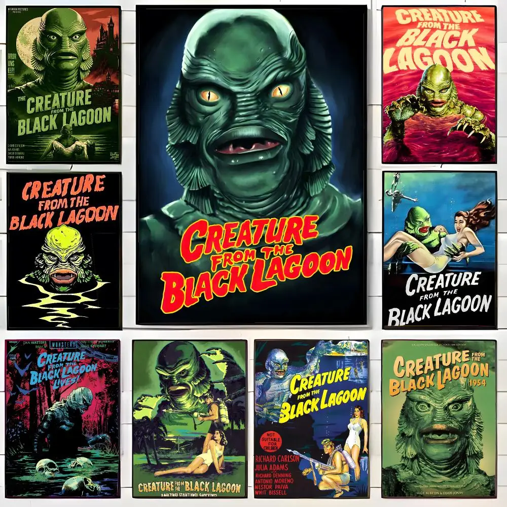 Classic Movie C-Creature From The Black Lagoon Poster Wall Art Print Decorative Mural Home Decor Gift Unframed