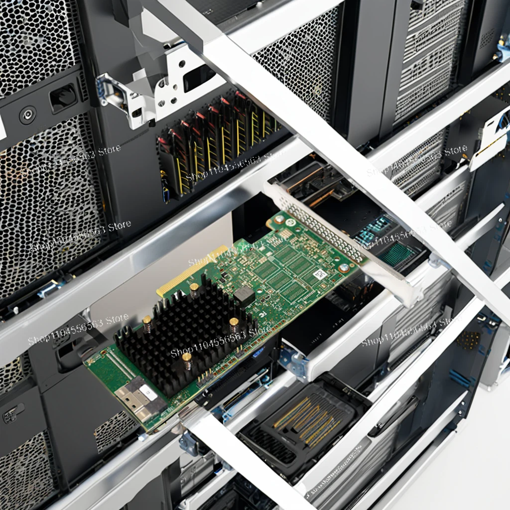 LSI 9500-8i 9500-16i 05-50134-01 PCIe 4.0 x8 SAS3808 8 منافذ داخلية 12 جيجابايت/ثانية SAS، 6 جيجابايت/ثانية SATA، NVMe ثلاثي الوضع HBA #4