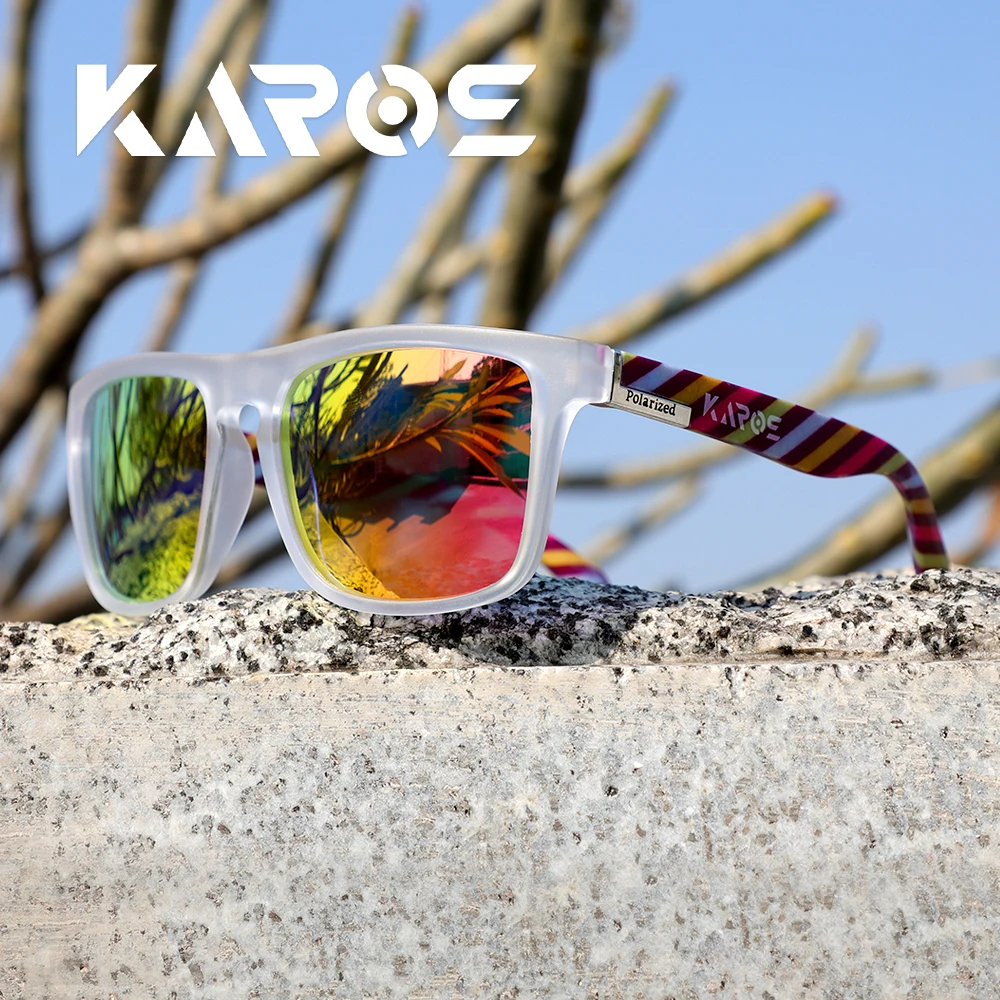 KAROS Polarisierte Sonnenbrille, Unisex, blendfreie Fahrbrille, Outdoor-Sport, Angeln, Radfahren, Reisen, Strand, UV400-Brille