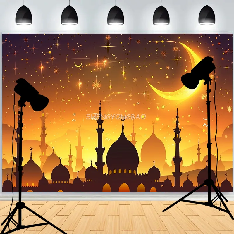 Geometric Patterns Arabesque Arched Door Dome Photography Background Lslamic Architecture Palace Studio Backdrops SQ-08
