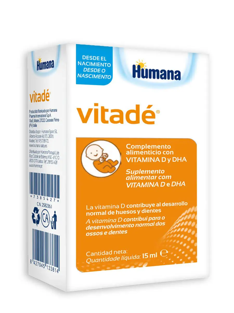 Human vitadé vitamin d3 and dha 15ml - Ideal for babies.