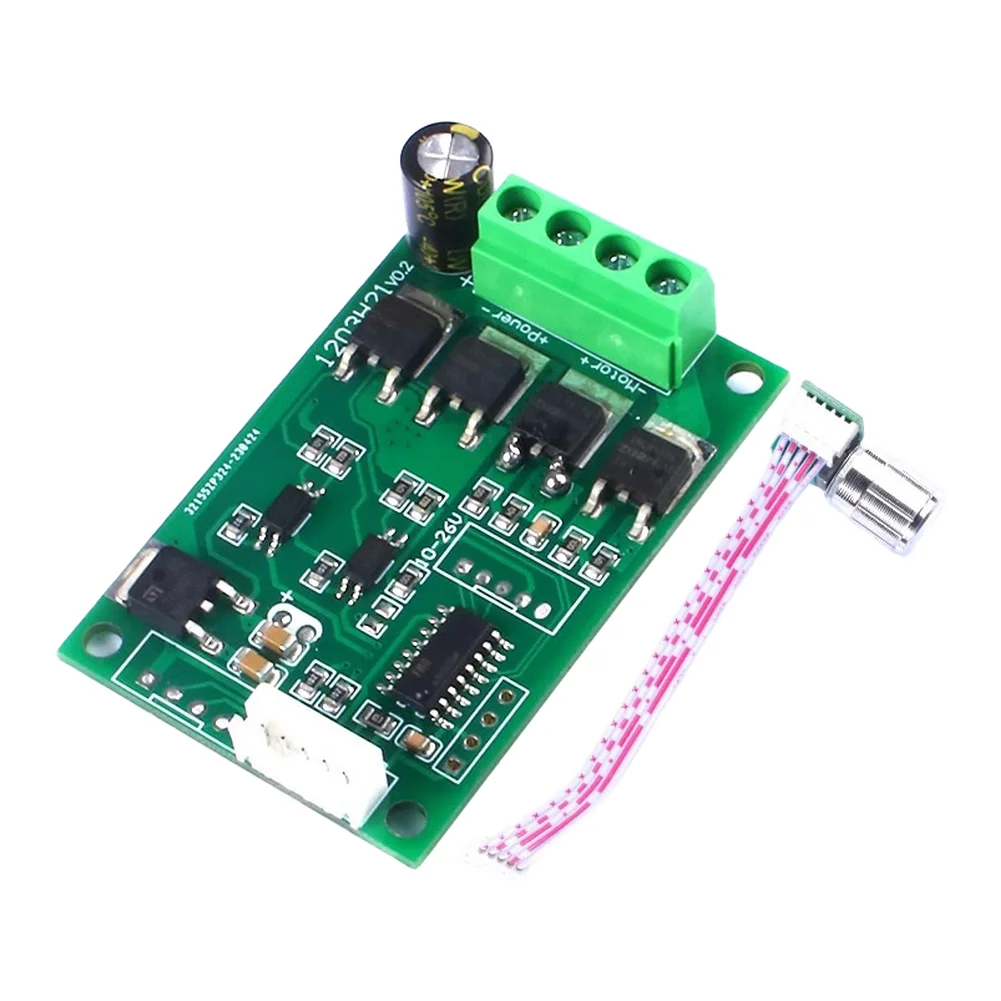 DC Motor Regulator Board Supporting 12V 24V Input Voltage with Auto Forward Reverse Timing and Wide Range Rate Adjustment