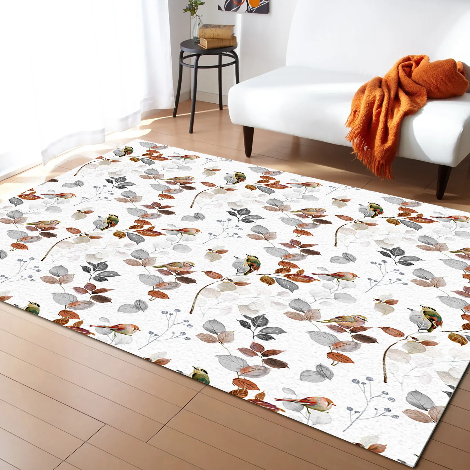 

Leaf American Country Leaf Mockingbird Living Room Floor Mat Children's Bedroom Bedside Carpet Kitchen Door