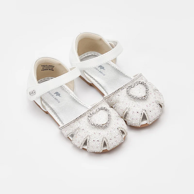 Dave Bella Baby Girls Sandals Summer Cute Baby Soft Leather Shoes Party Outdoor Children's Princess Crystal Shoes Cool DB2252060
