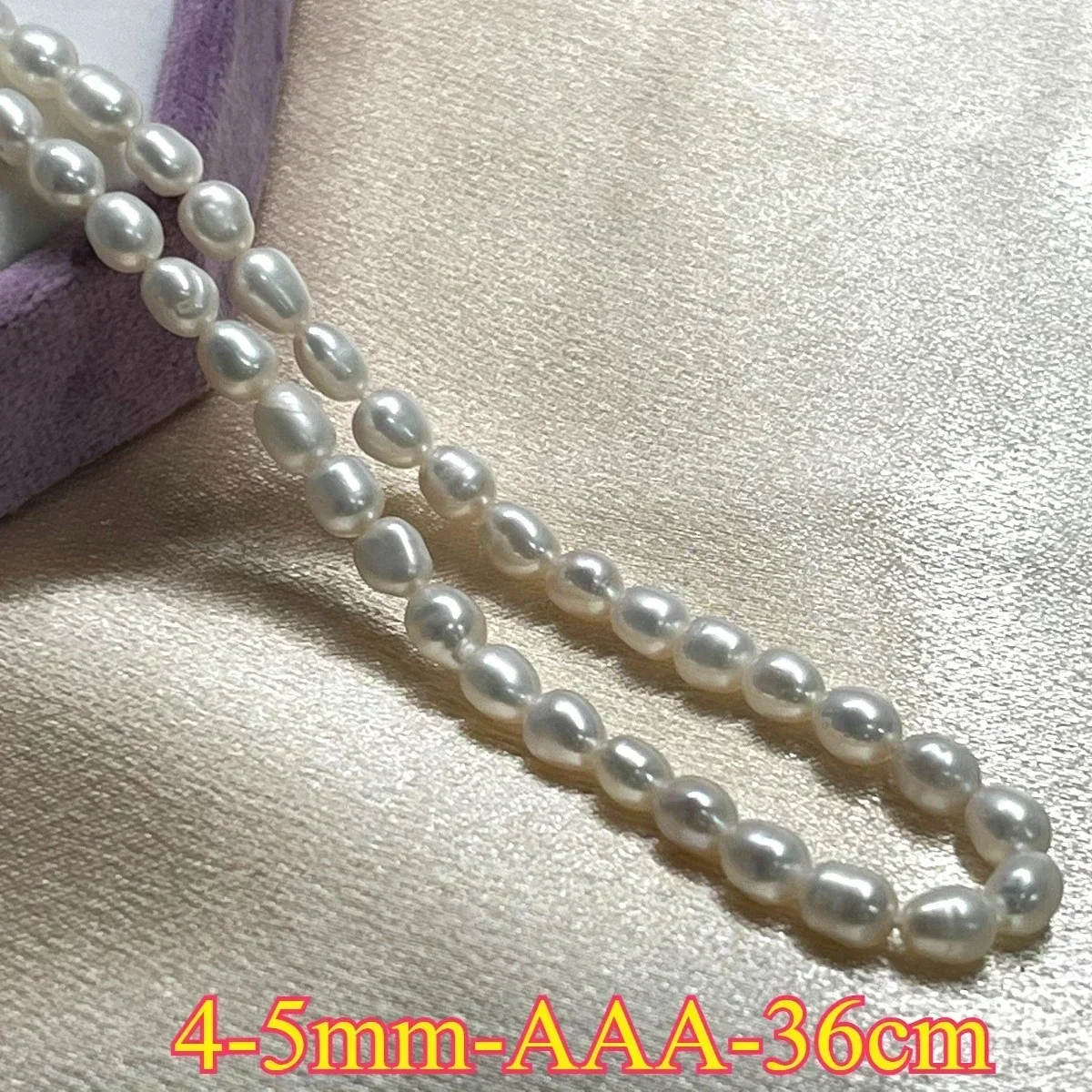 4-5mm Factory Wholesale Natural Freshwater Pearl Rice Isolated Loose Beads Jewelry Making DIY Necklace Bracelet Women Gift