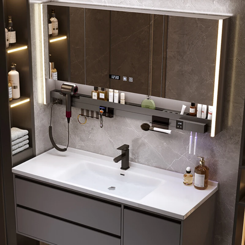 

Современный простой гостиничный шкаф для ванной комнаты, светлый роскошный умывальник, стол для умывальника, дизайнерский шкаф для умывальника Armadio Bagno, мебель для дома