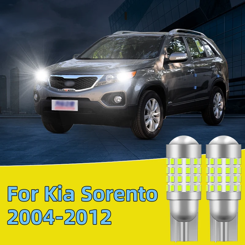 

2PCS For Kia Sorento 2004-2012 Car Led Bulb T10 W5W width lights side marker position Signal Lamp 12V 24V Clearance Lights White