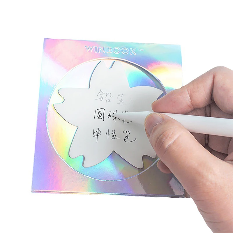 50Sheets PET Transparent Note Sticker Waterproof Posted Sticky Note Pads Notepads Journal School Stationery Office Supplies