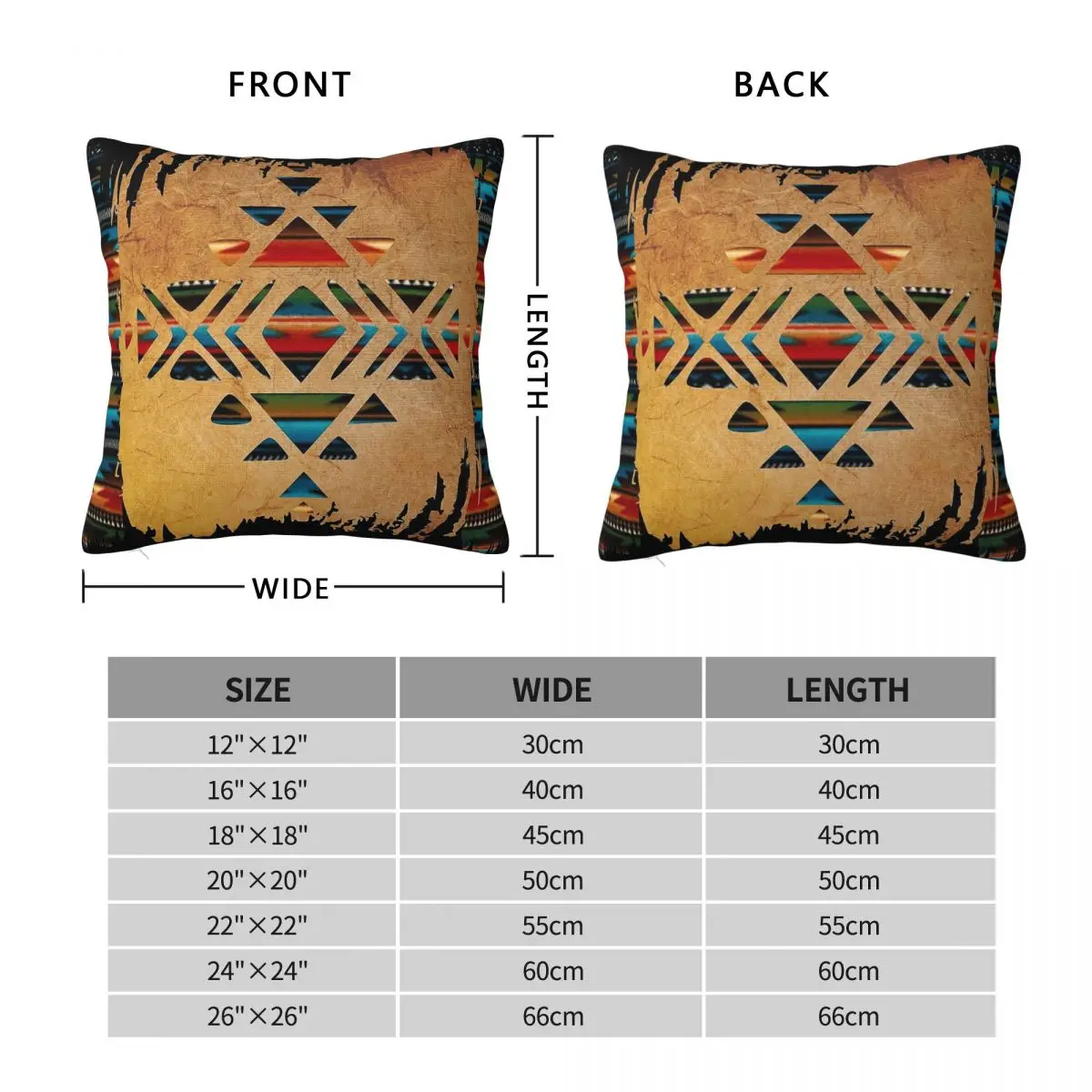 Navajo Aztec Brushstroke Square Pillowcase Polyester Linen Velvet Pattern Zip Decor Throw Pillow Case Home Cushion Cover