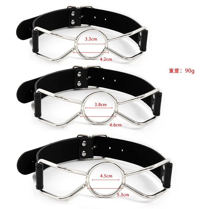 Sexy mouth gag SM forced mouth opening flirting mouth Jia stainless steel butterfly shaped deep throat sex toy view 2