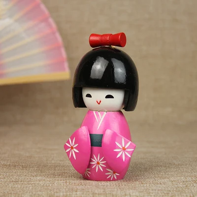 12.5cm big size Japan Kokeshi Girls Wooden Dolls