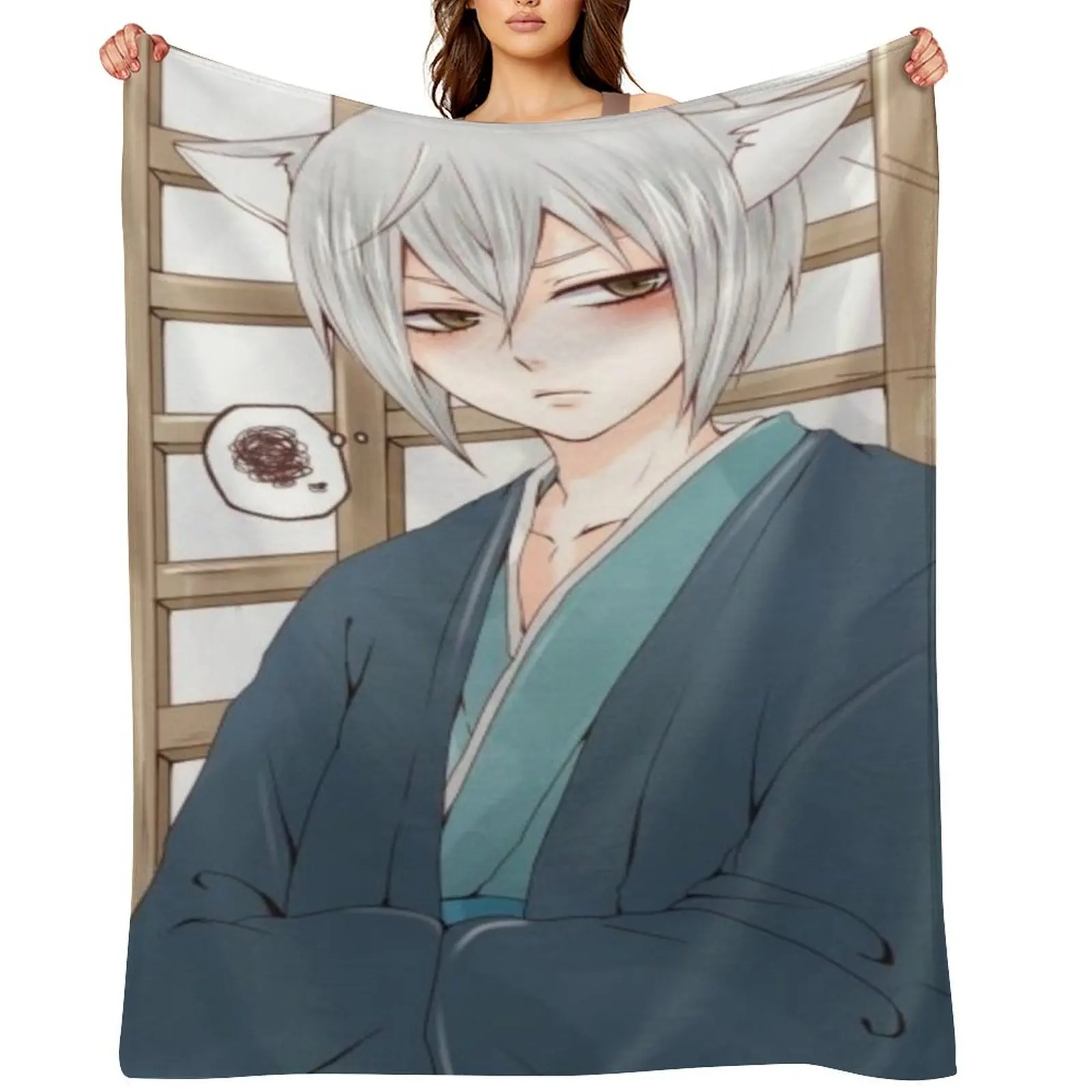 

Tomoe of Kamisama Throw Blanket Sofa Quilt Weighted Giant Sofa Hair Blankets