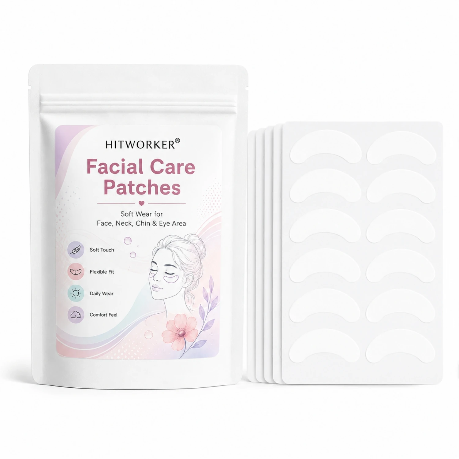 Curved Facial Beauty Patches Soft Face Care Stickers Lightweight Beauty Patches For Women Daily Routine