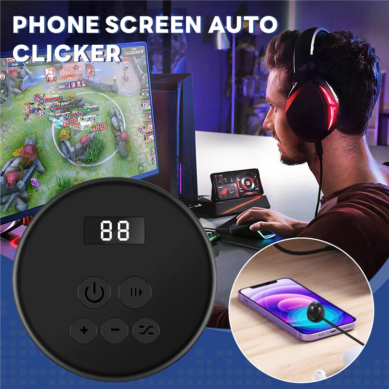 Dispositivo de conexión silenciosa con clic automático para pantalla de teléfono móvil, dispositivo de clic con dedo de simulación física, Clicker automático de pantalla