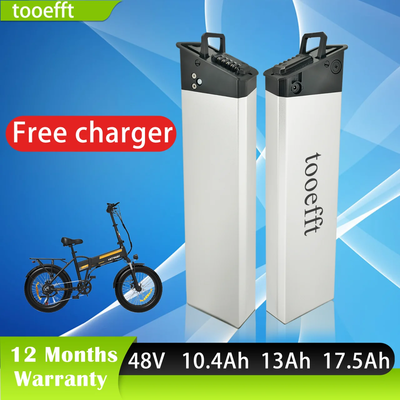 

Складной аккумулятор для электрического велосипеда 48 В 10,4 Ач 17,5 Ач литий-ионный аккумулятор для электрического велосипеда Wooken DEEPOWER GR20